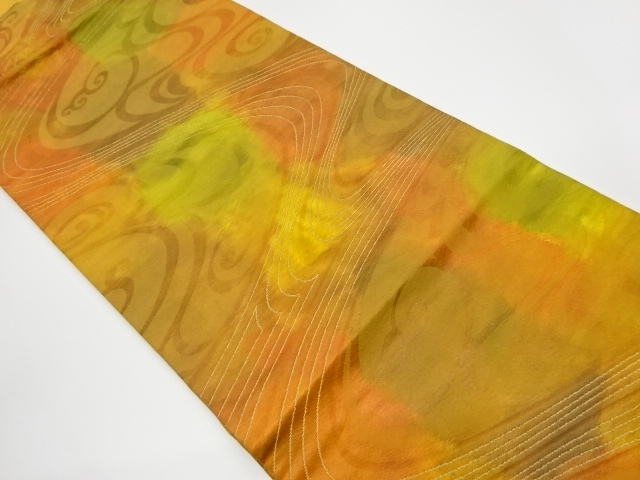 JAPANESE KIMONO / VINTAGE NAGOYA OBI / WOVEN STREAM